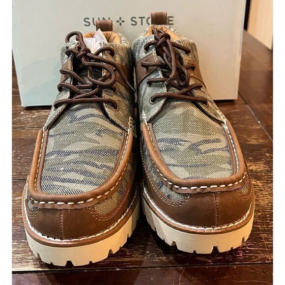 Sun + Stone Men's Kohen Printed Lace-Up Boots - Picture 3 of 7